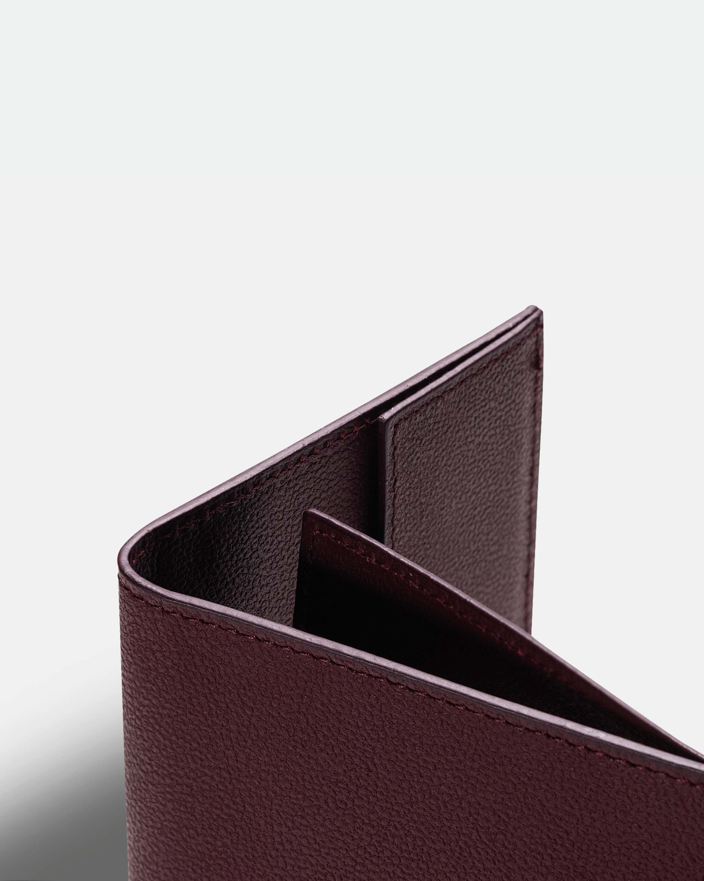 Funda Clásica para 1 Pasaporte - Burgundy