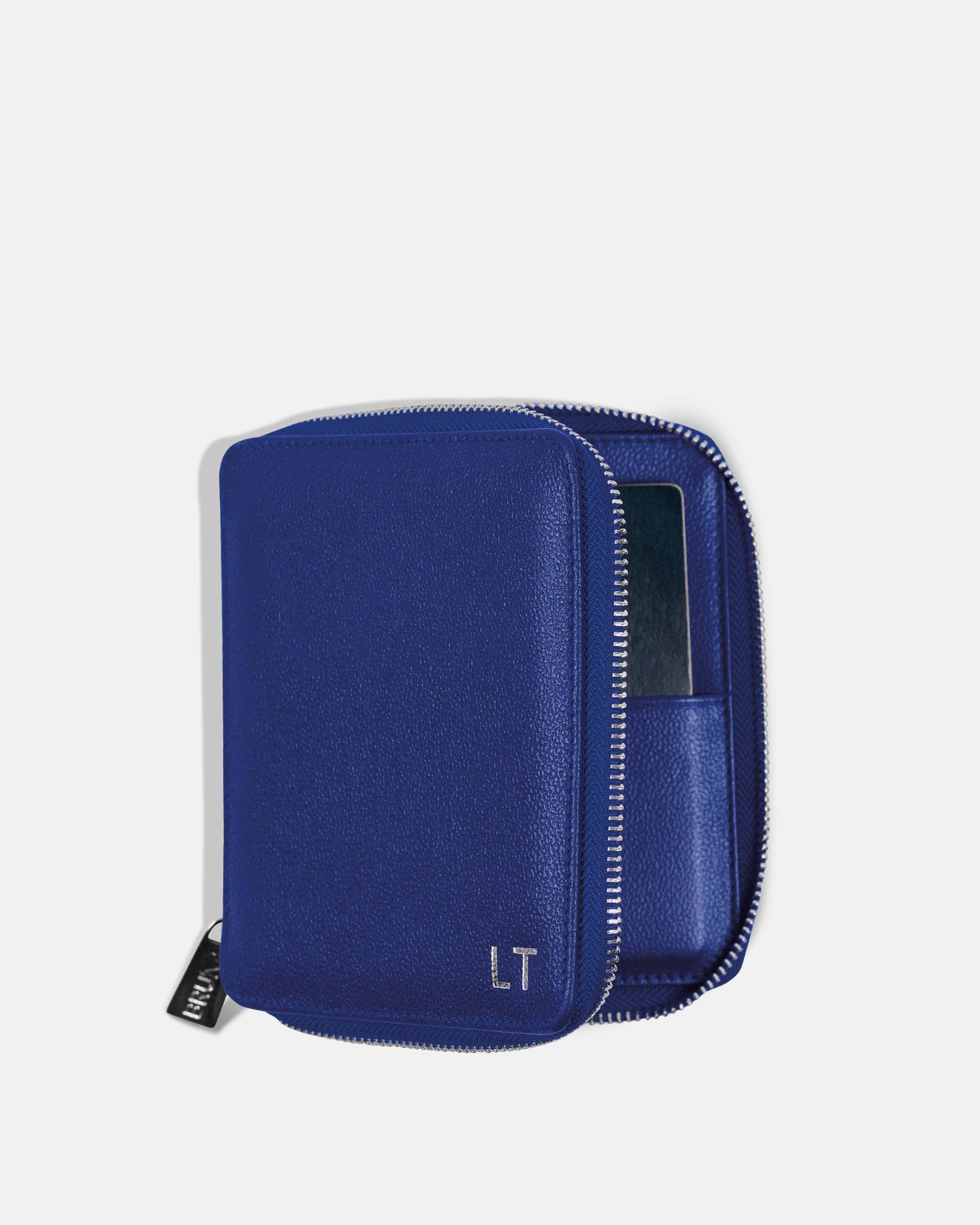 Funda con Cierre para 1 Pasaporte - Blue Riviera