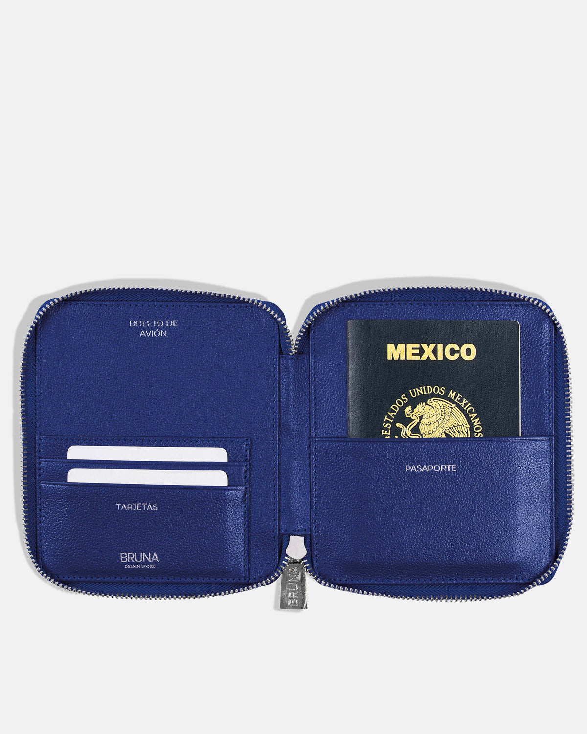 Funda con Cierre para 1 Pasaporte - Blue Riviera