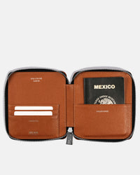 Funda con Cierre para 1 Pasaporte - Sahara Brown