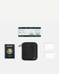 Funda con Cierre para 1 Pasaporte - Black Phantom