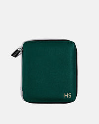 Funda con Cierre para 1 Pasaporte - Forest Green