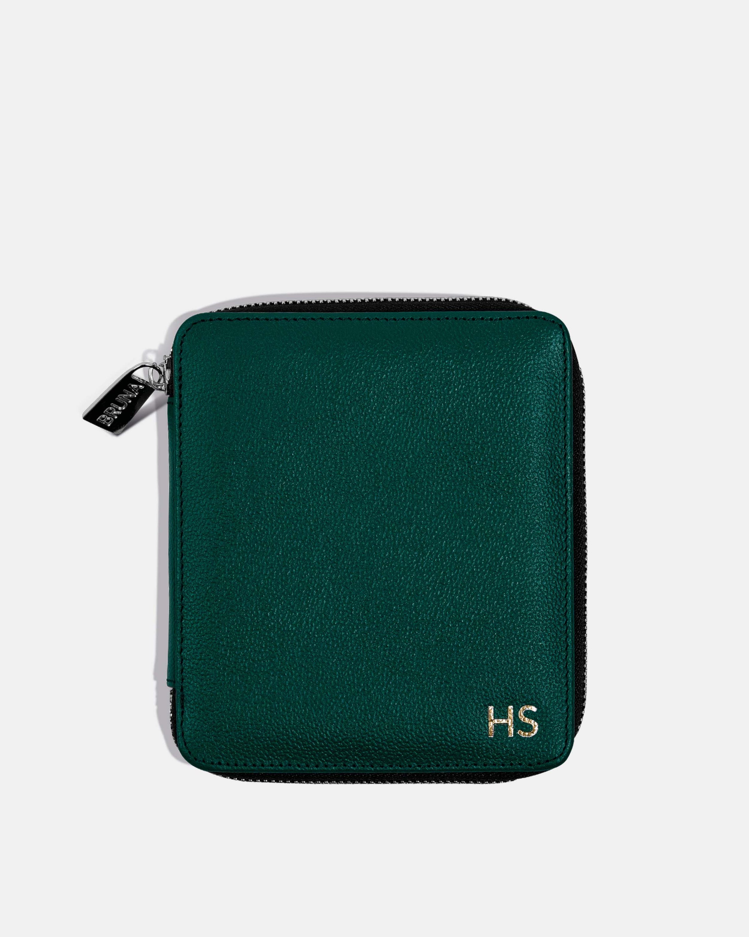 Funda con Cierre para 1 Pasaporte - Forest Green