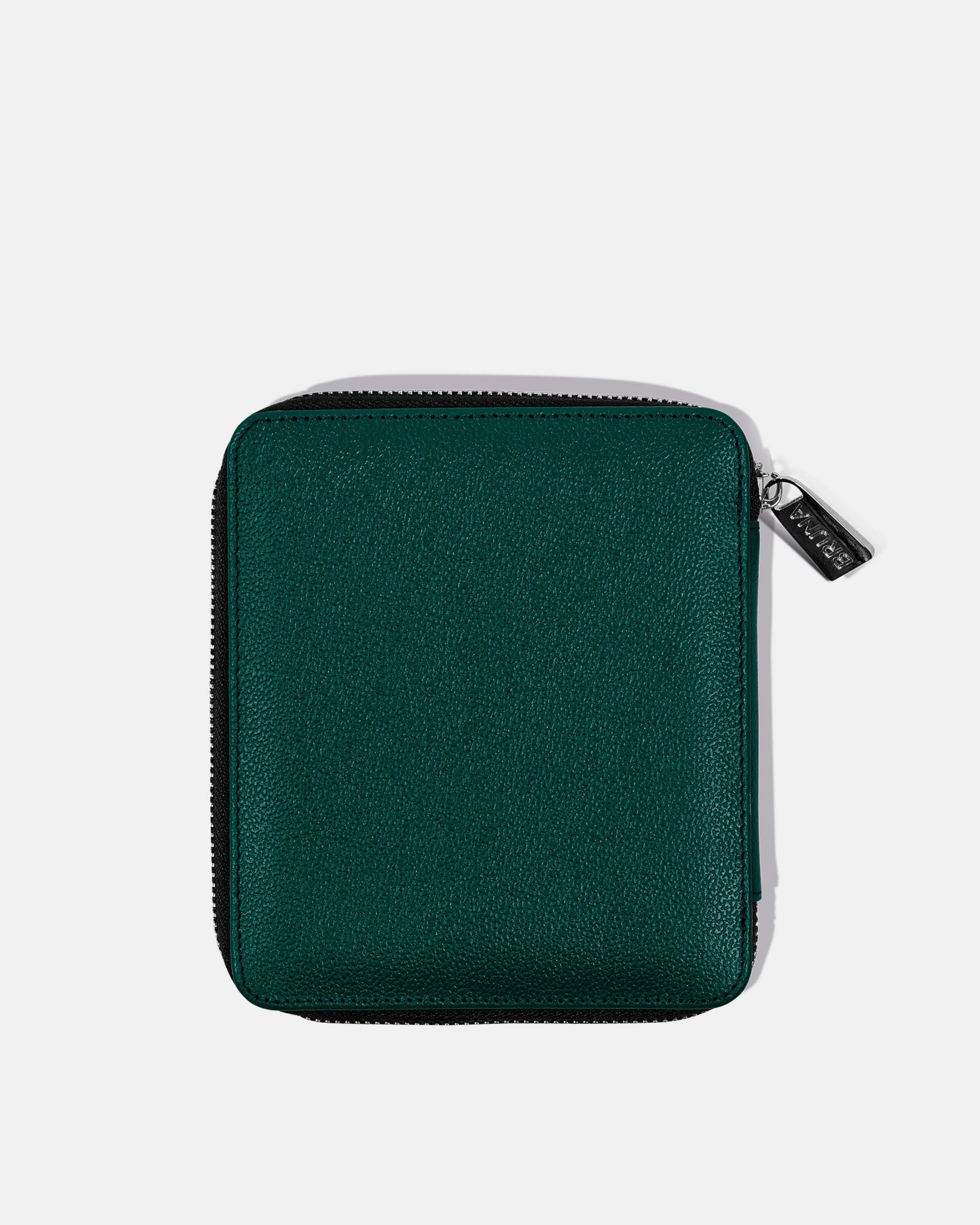 Funda con Cierre para 1 Pasaporte - Forest Green