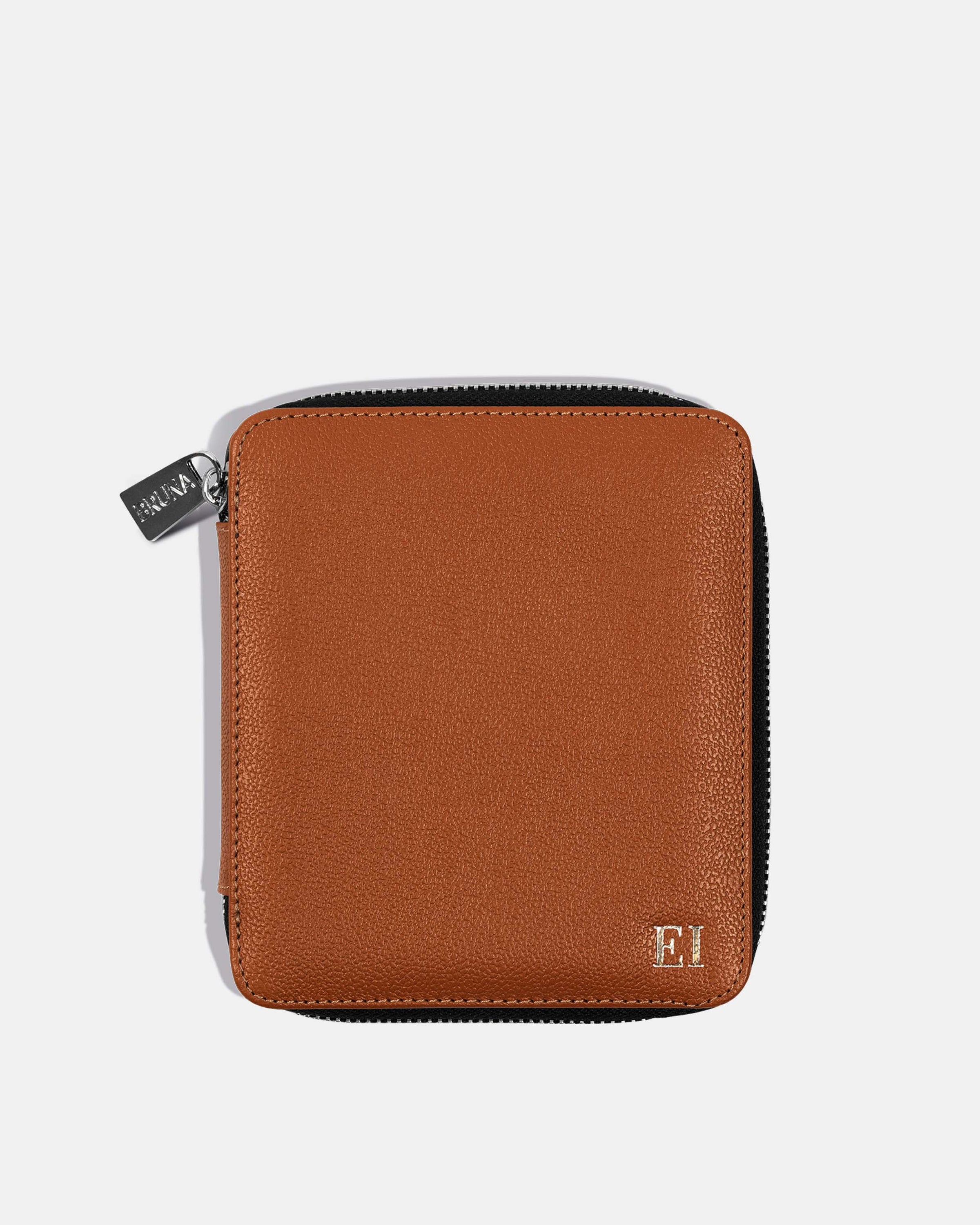 Funda con Cierre para 1 Pasaporte - Sahara Brown