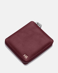 Funda con Cierre para 1 Pasaporte - Burgundy