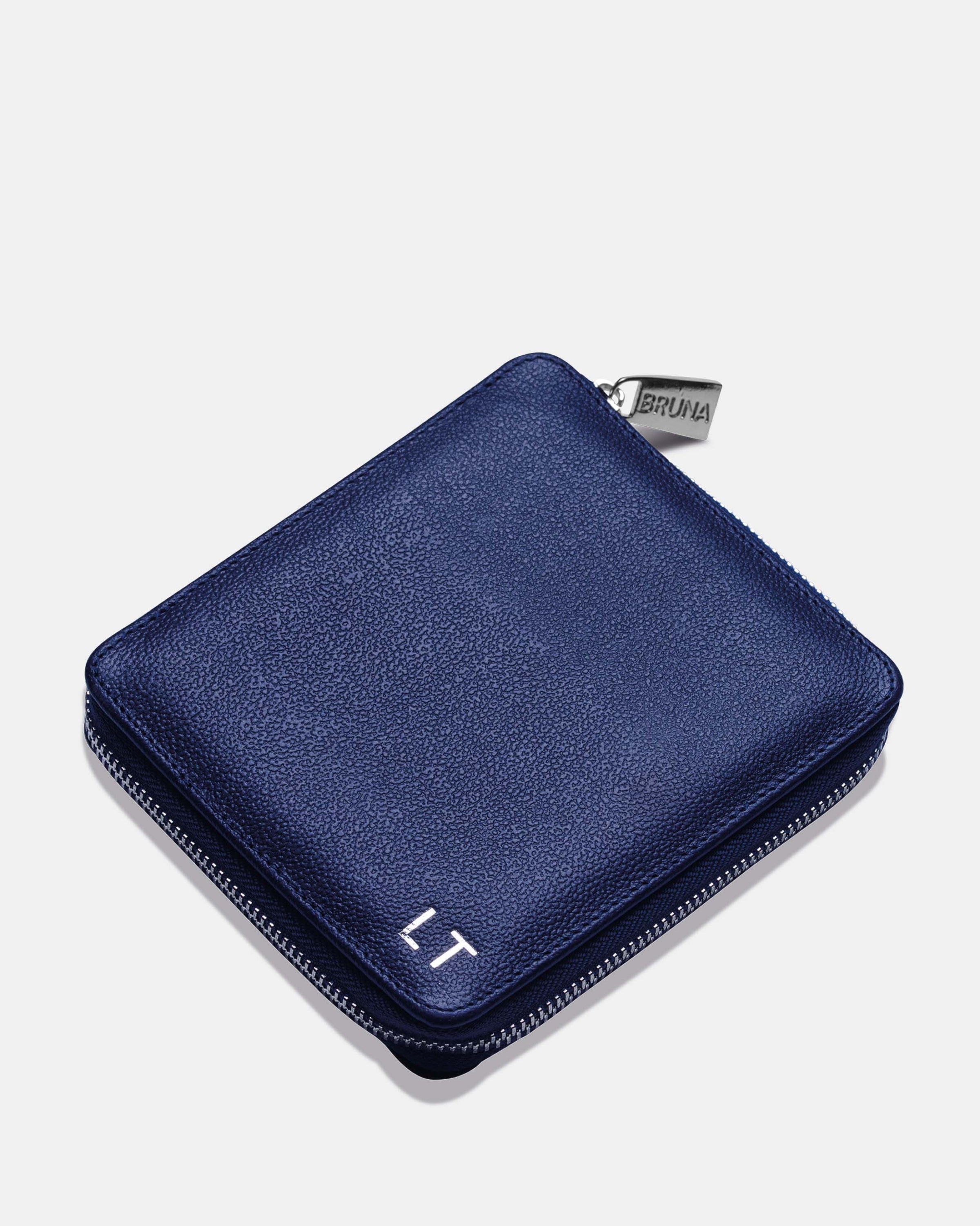 Funda con Cierre para 1 Pasaporte - Navy Blue