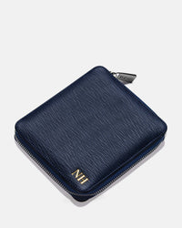 Funda con Cierre para 1 Pasaporte - Navy Phantom