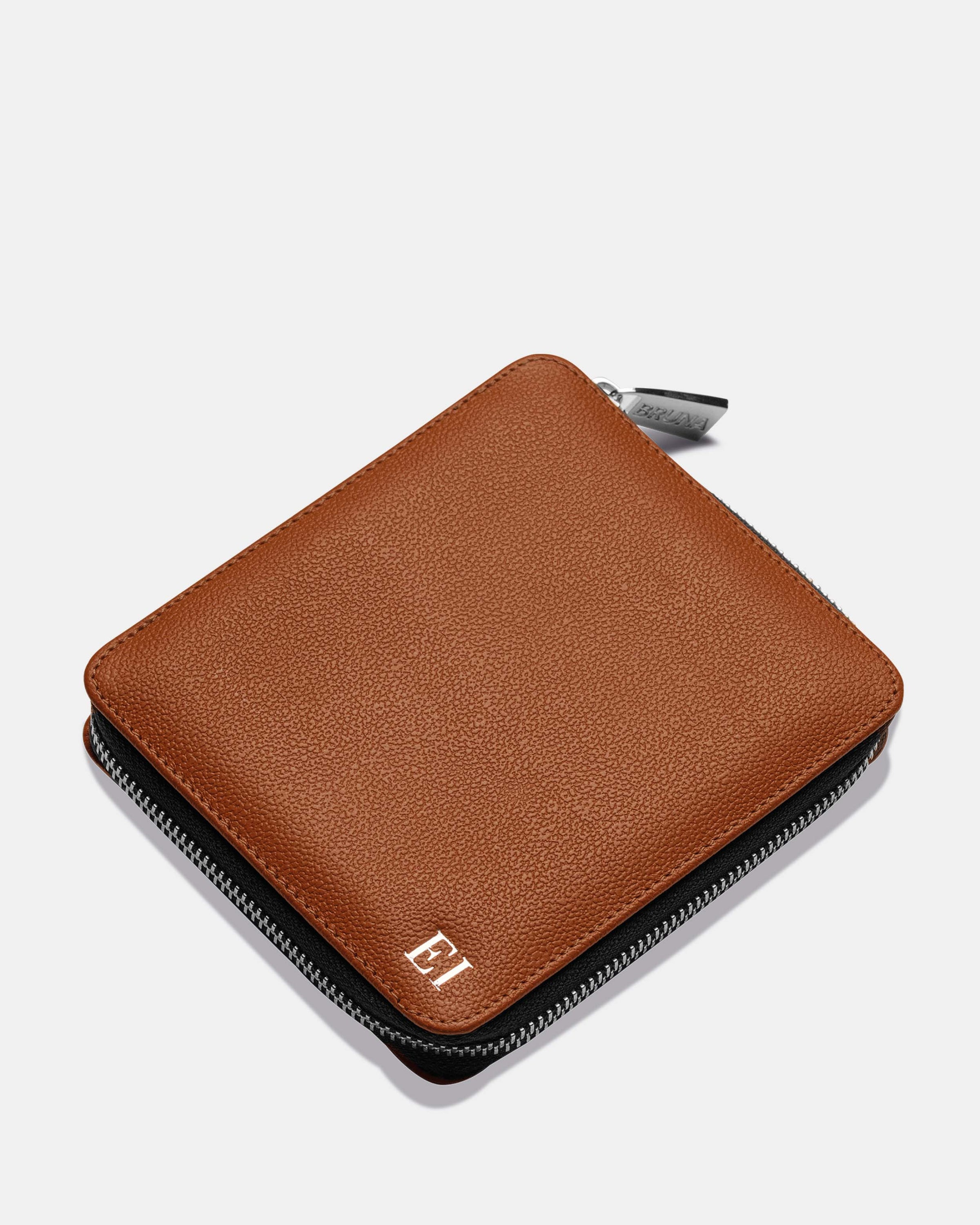 Funda con Cierre para 1 Pasaporte - Sahara Brown