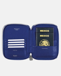 Funda con Cierre para 2 Pasaportes - Blue Riviera