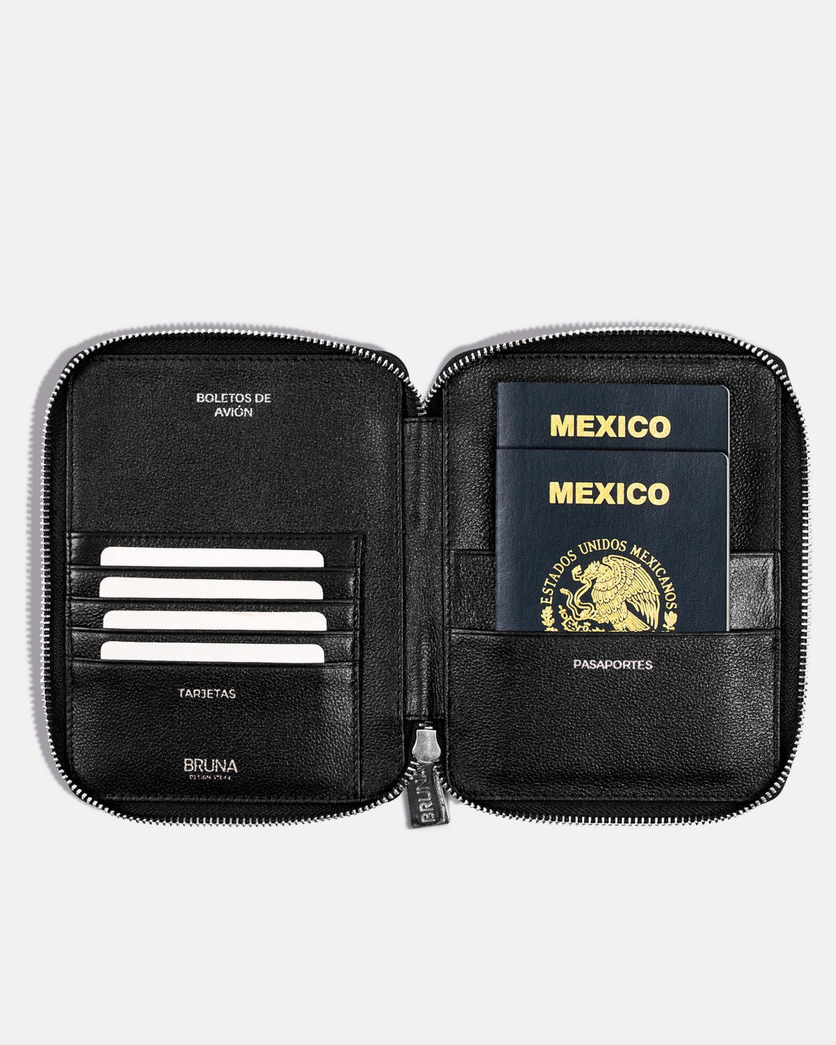 Funda con Cierre para 2 Pasaportes - Maverick Green