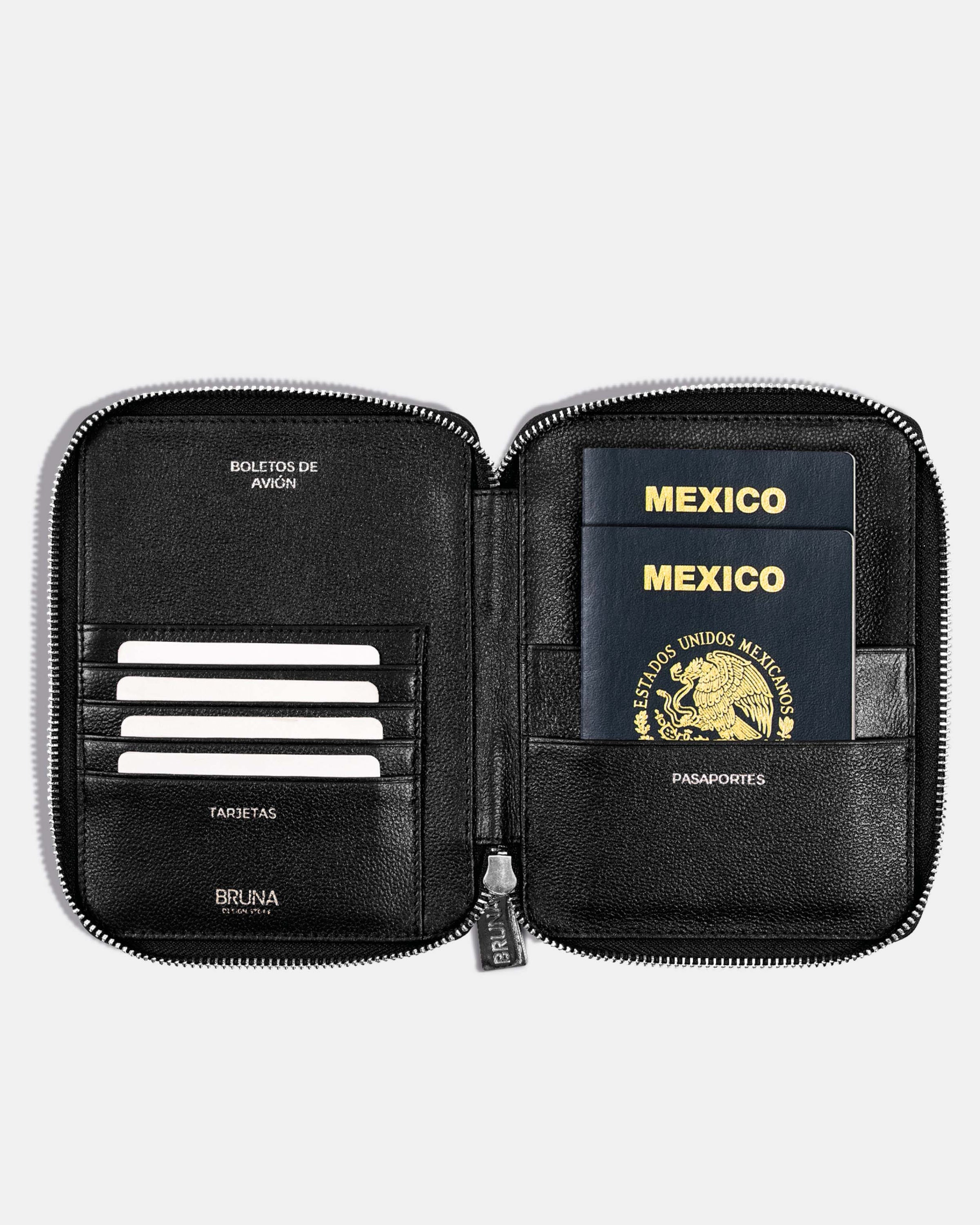 Funda con Cierre para 2 Pasaportes - Maverick Green
