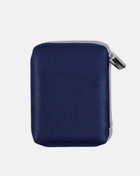 Funda con Cierre para 2 Pasaportes - Navy Blue