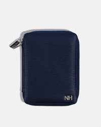 Funda con Cierre para 2 Pasaportes - Navy Phantom