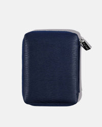 Funda con Cierre para 2 Pasaportes - Navy Phantom
