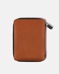 Funda con Cierre para 2 Pasaportes - Sahara Brown