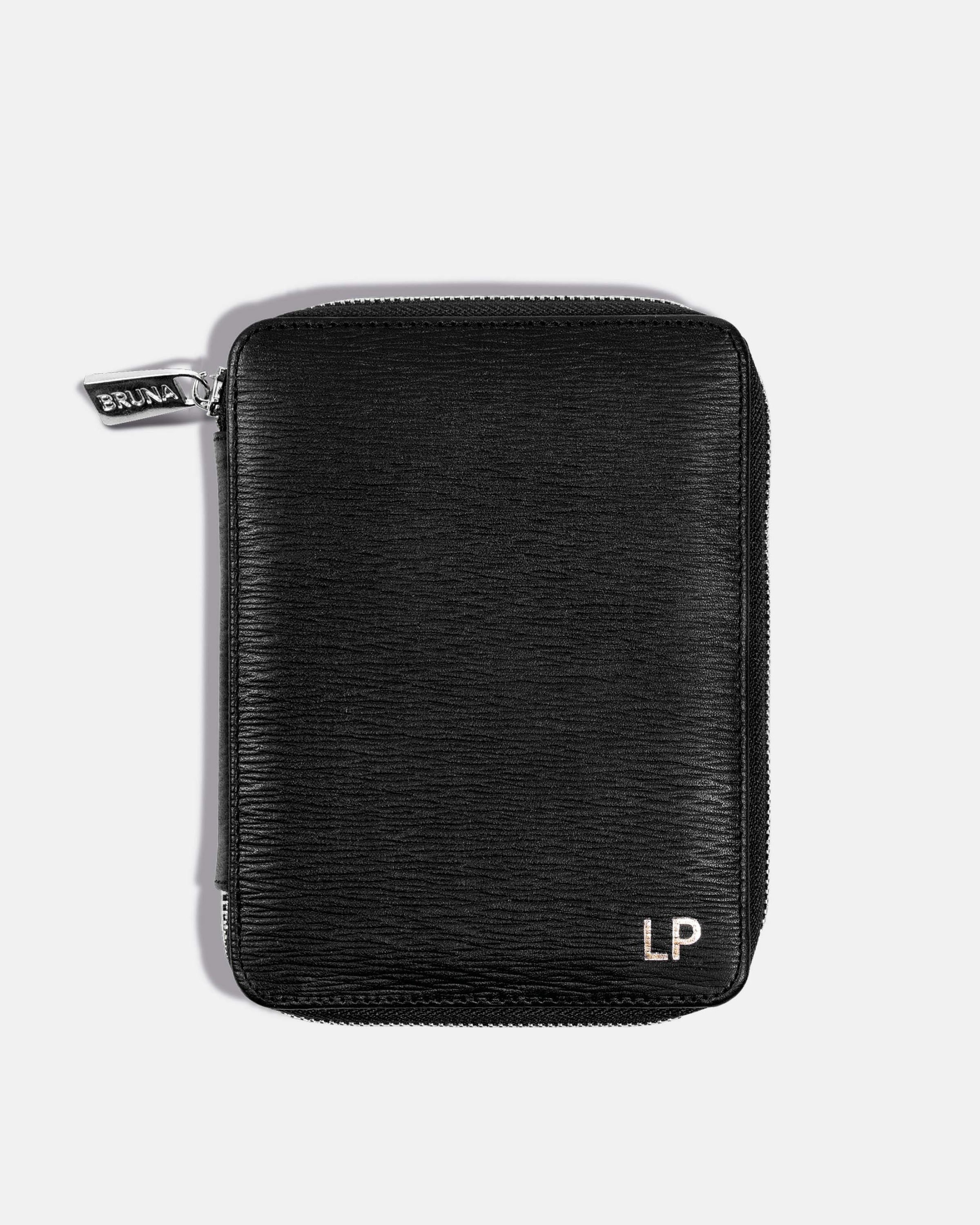 Zippered Case for 2 Passports - Black Phantom