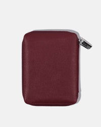 Funda con Cierre para 2 Pasaportes - Burgundy
