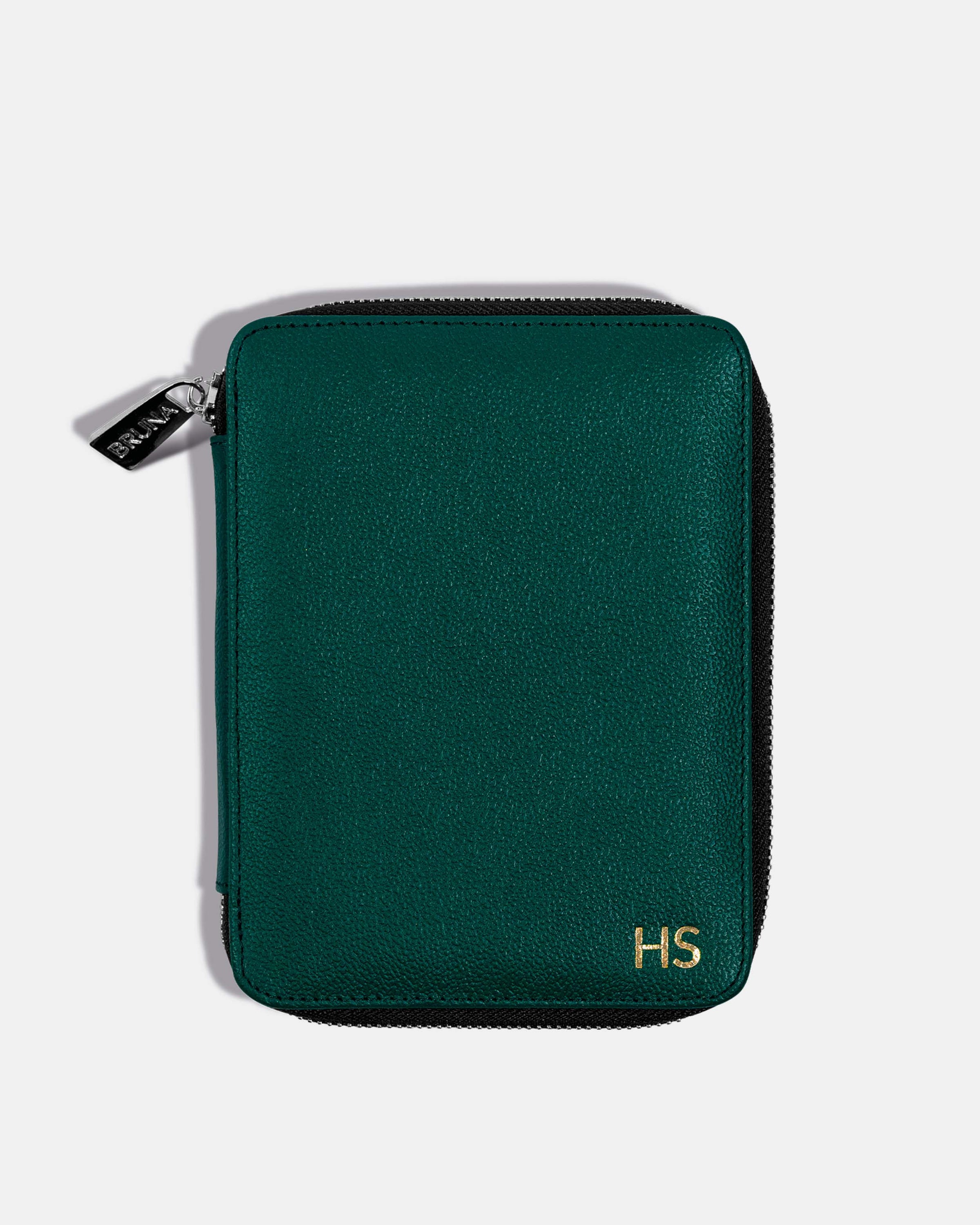 Funda con Cierre para 2 Pasaportes - Forest Green