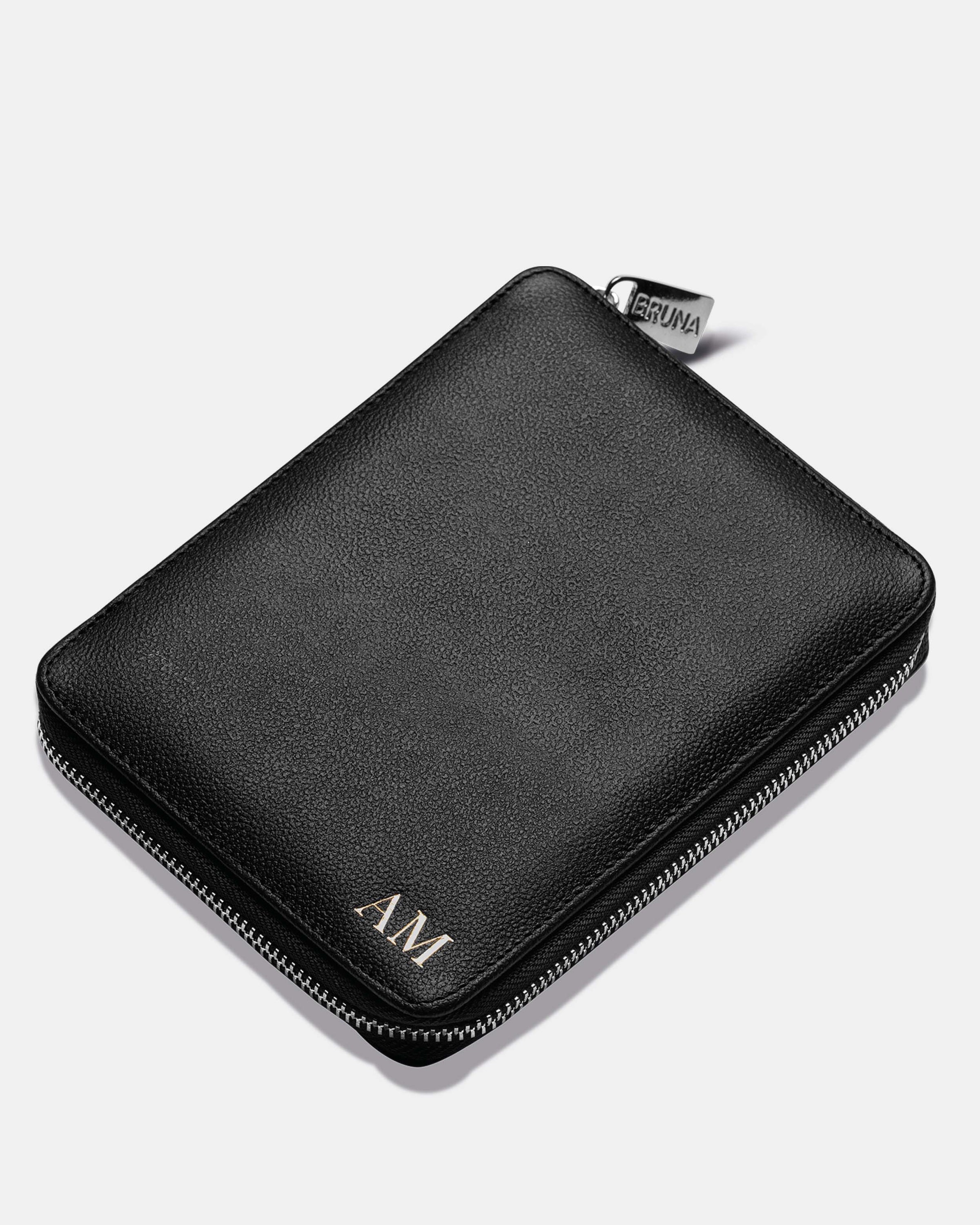 Funda con Cierre para 2 Pasaportes - Black Caviar