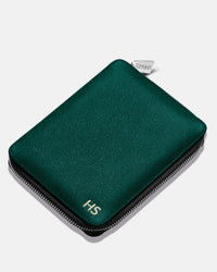 Funda con Cierre para 2 Pasaportes - Forest Green