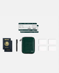 Funda con Cierre para 2 Pasaportes - Maverick Green