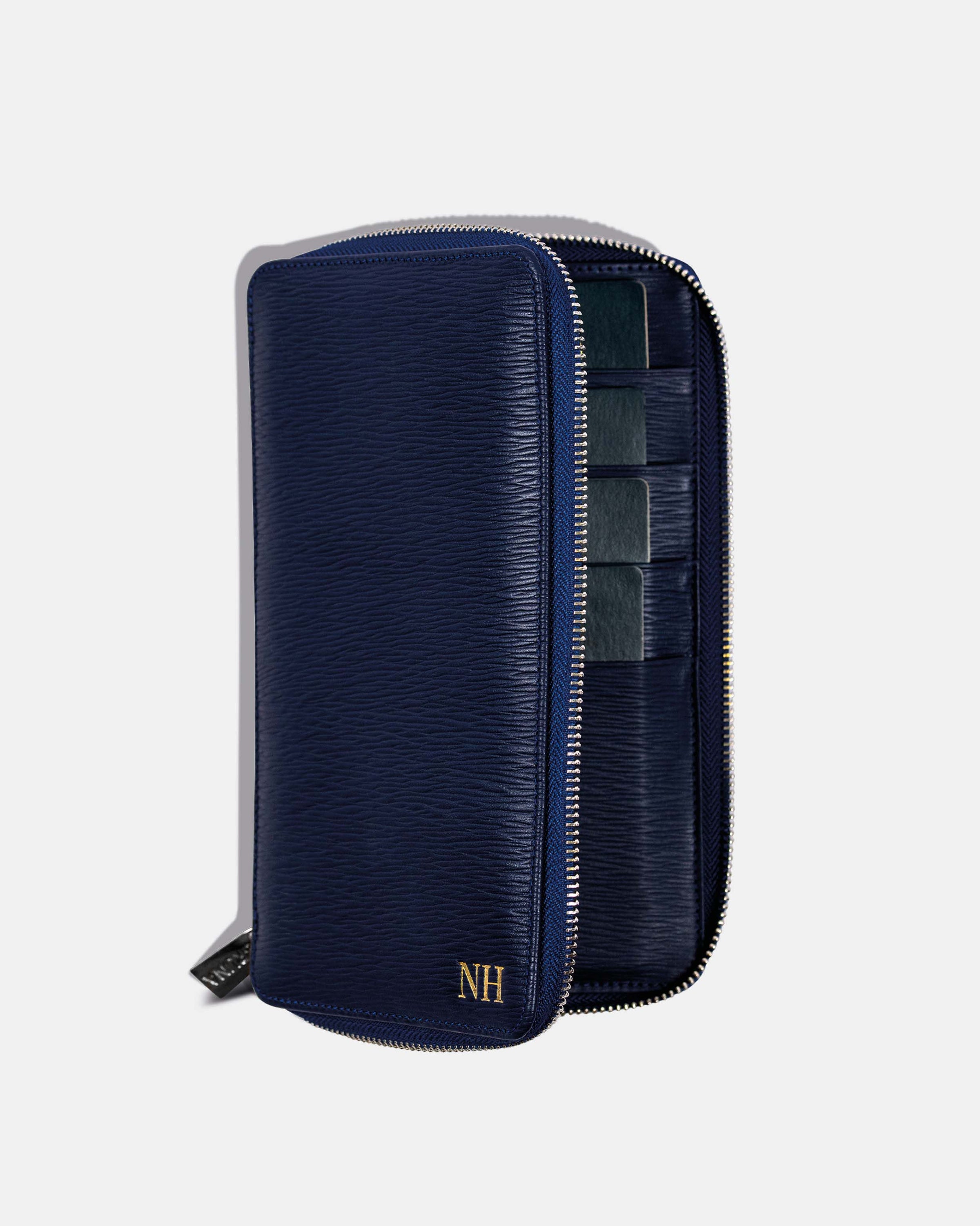 Zippered 4-Passport Holder - Navy Phantom