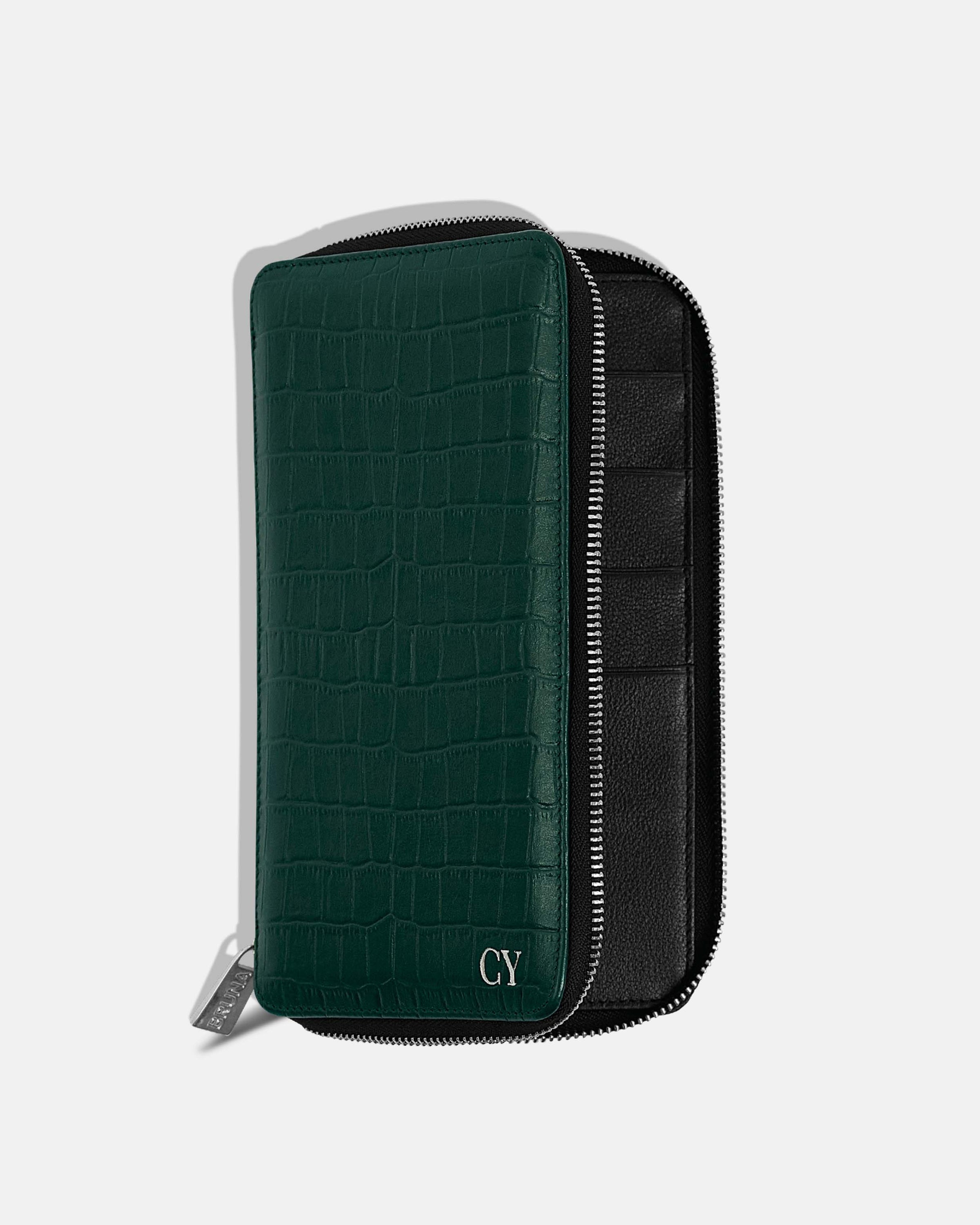 Zippered 4-Passport Holder - Maverick Green