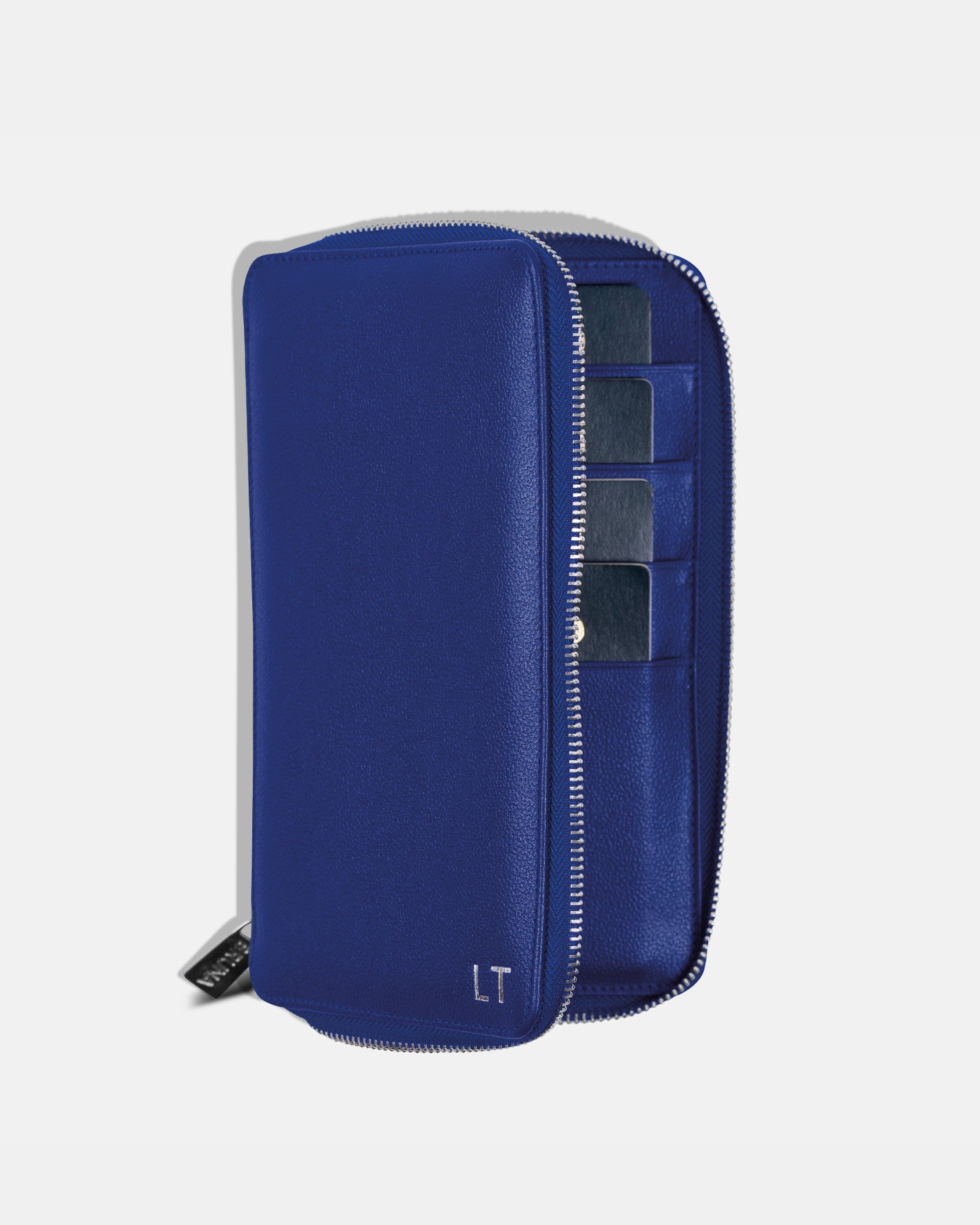 Funda con Cierre para 4 Pasaportes - Blue Riviera