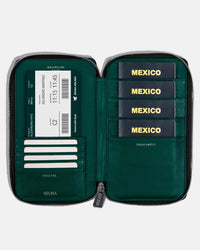 Funda con Cierre para 4 Pasaportes - Forest Green