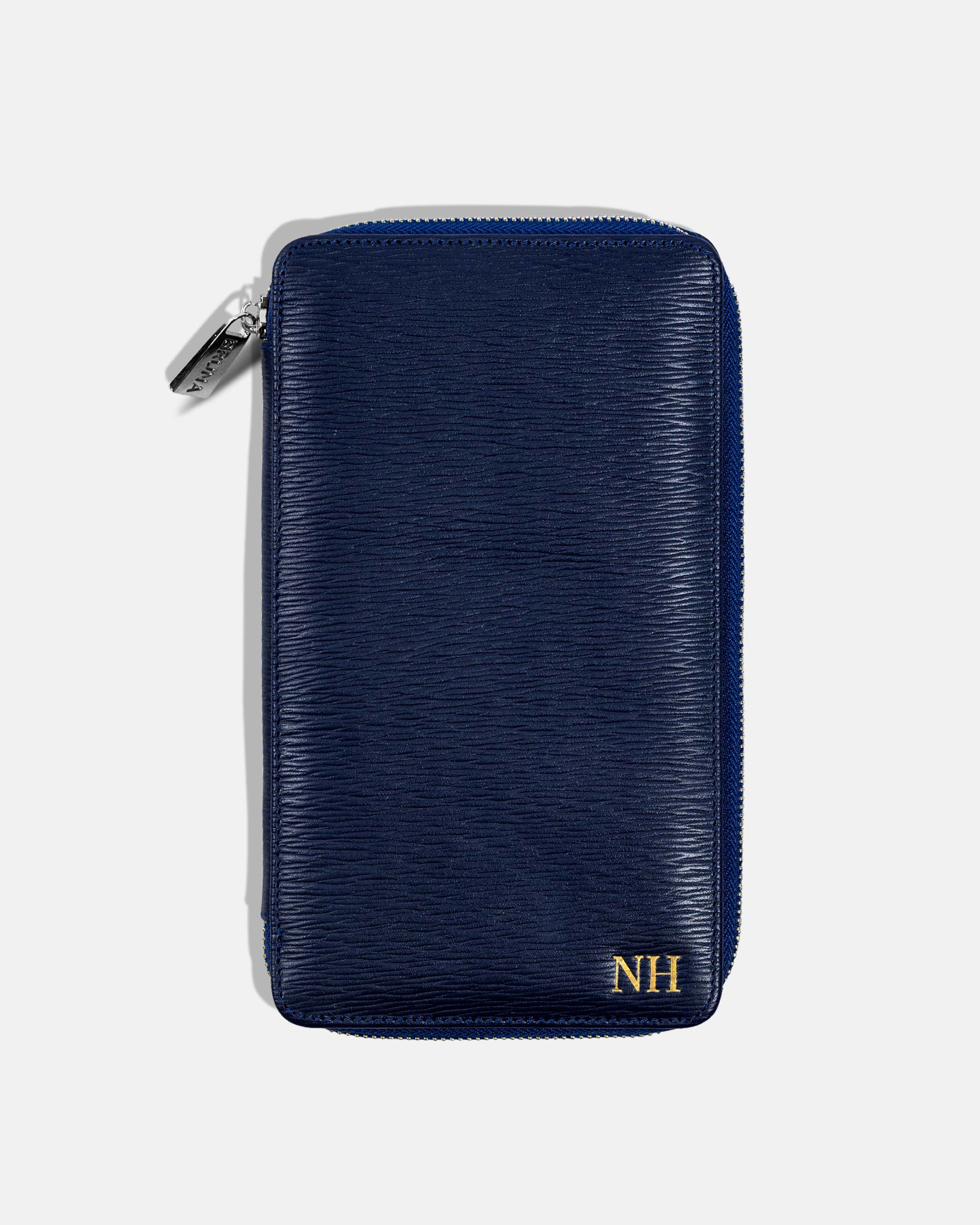 Zippered 4-Passport Holder - Navy Phantom