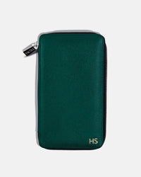 Funda con Cierre para 4 Pasaportes - Forest Green