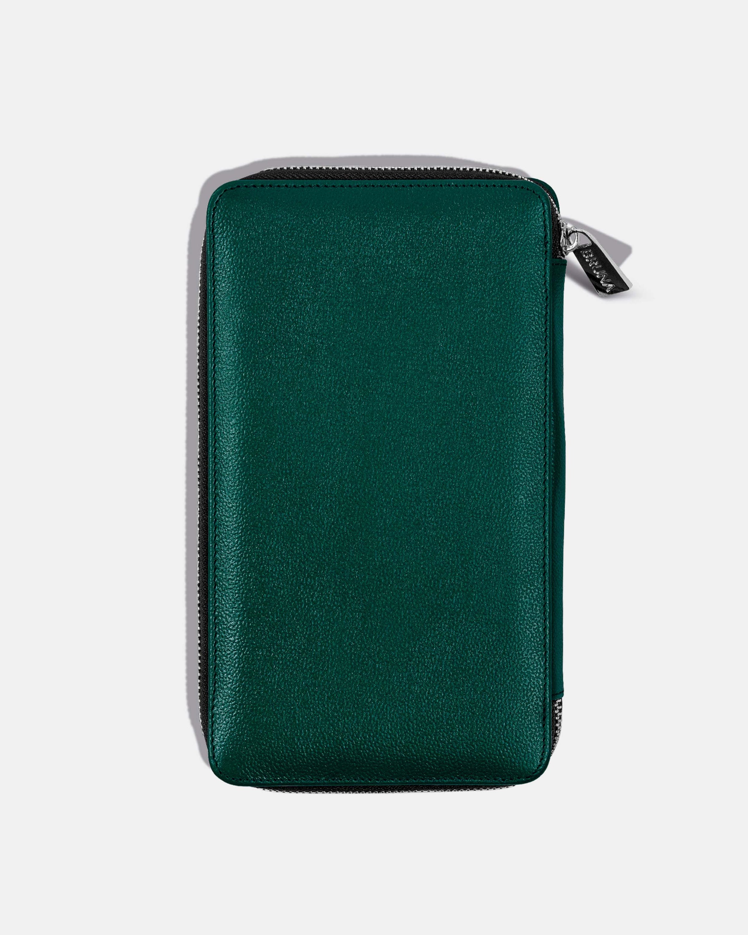 Funda con Cierre para 4 Pasaportes - Forest Green