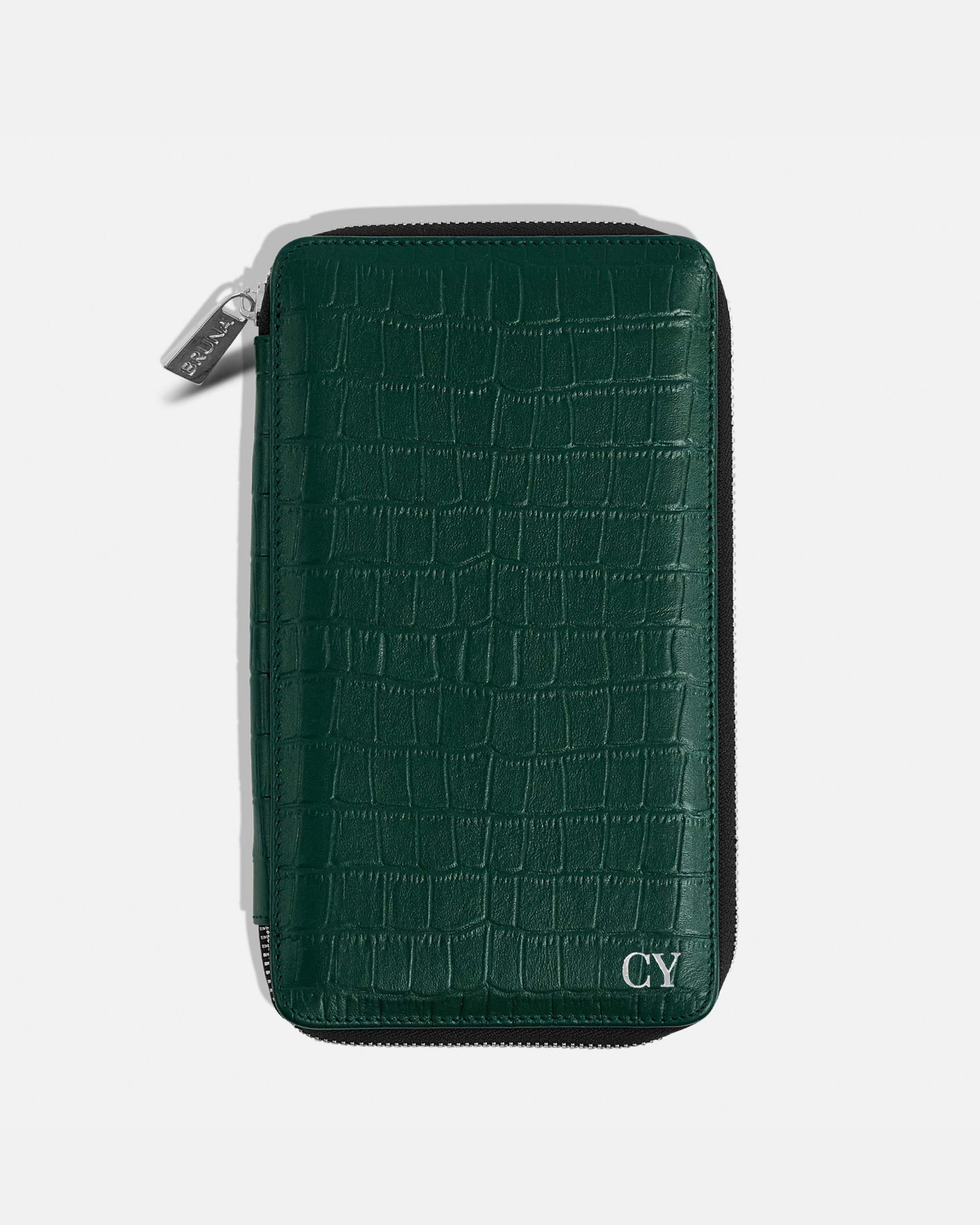 Zippered 4-Passport Holder - Maverick Green