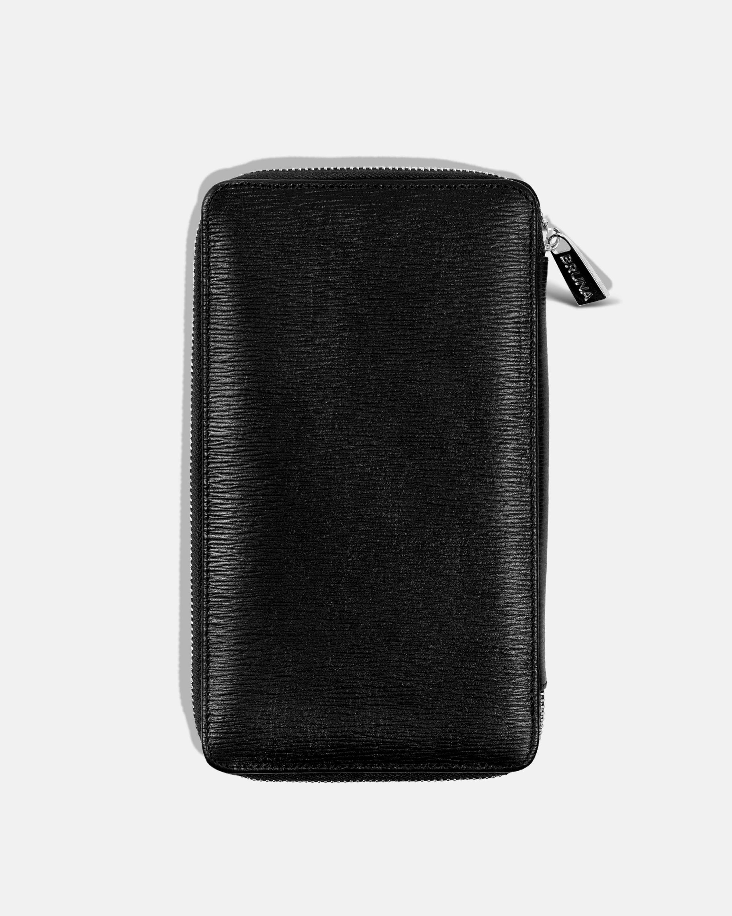 Zippered Holder for 4 Passports - Black Phantom