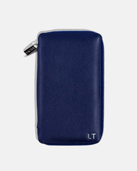 Funda con Cierre para 4 Pasaportes - Navy Blue
