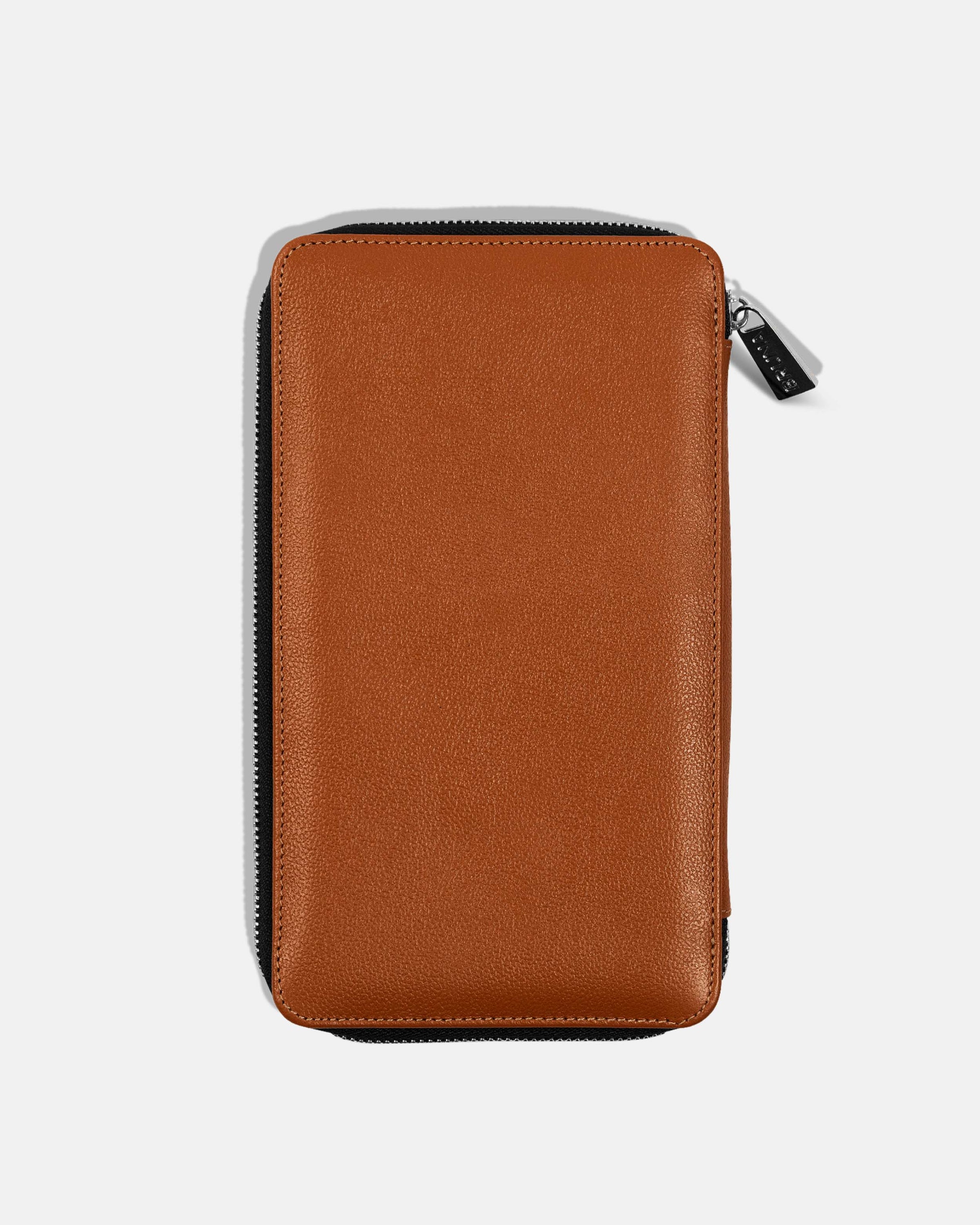 Zippered Holder for 4 Passports - Sahara Brown