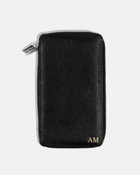 Funda con Cierre para 4 Pasaportes - Black Caviar