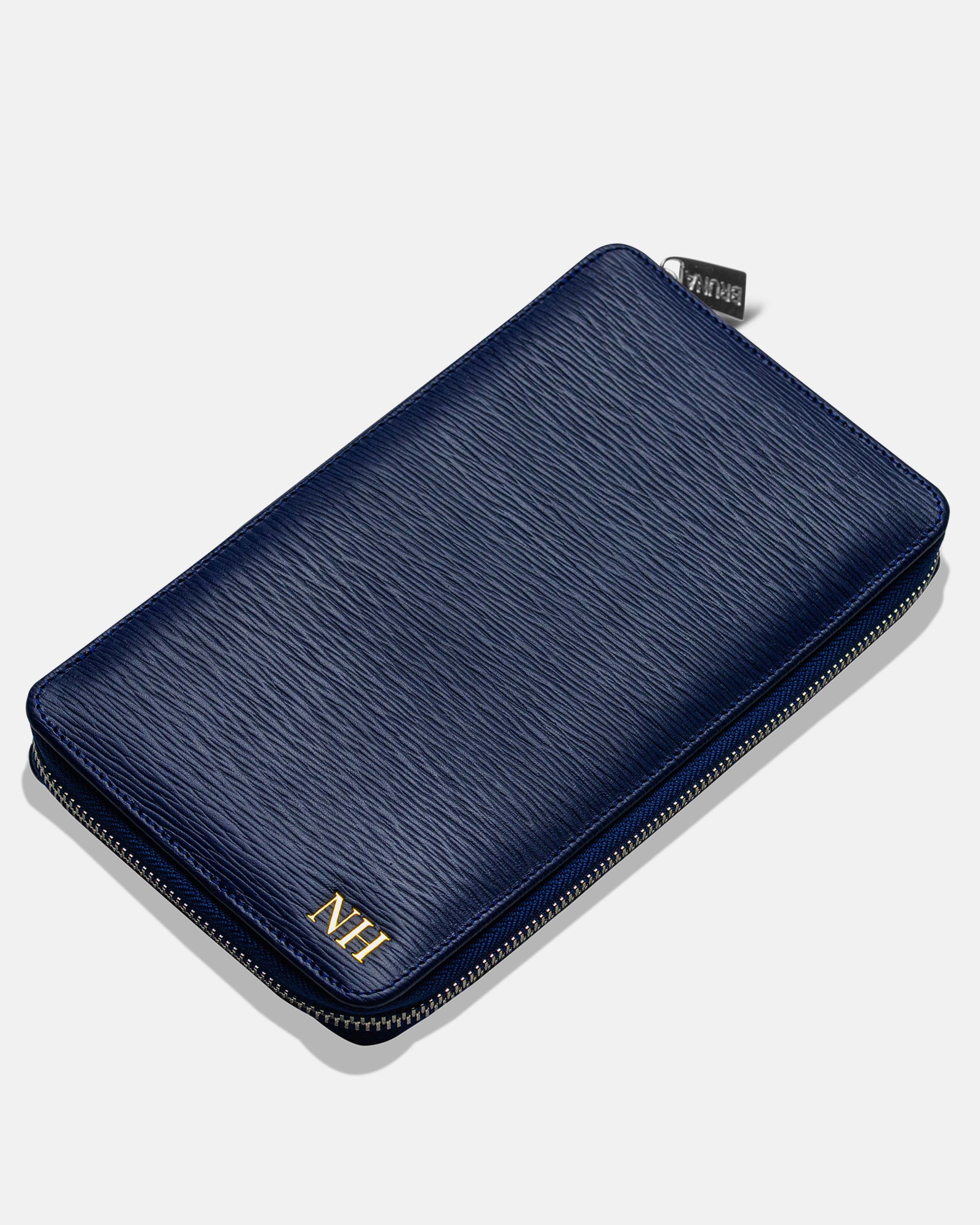 Zippered 4-Passport Holder - Navy Phantom