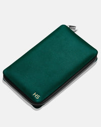 Funda con Cierre para 4 Pasaportes - Forest Green