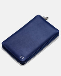 Funda con Cierre para 4 Pasaportes - Navy Blue