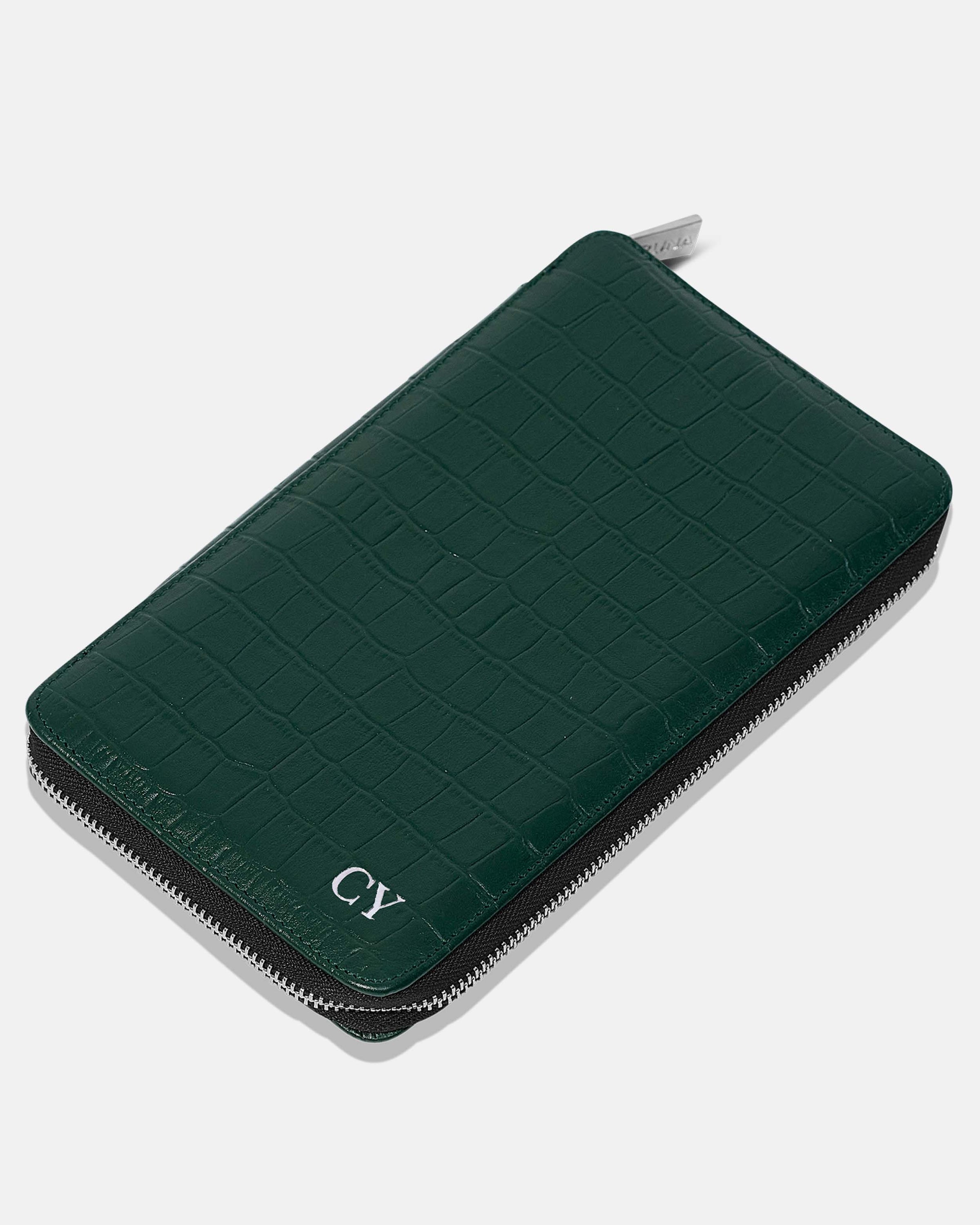 Zippered 4-Passport Holder - Maverick Green