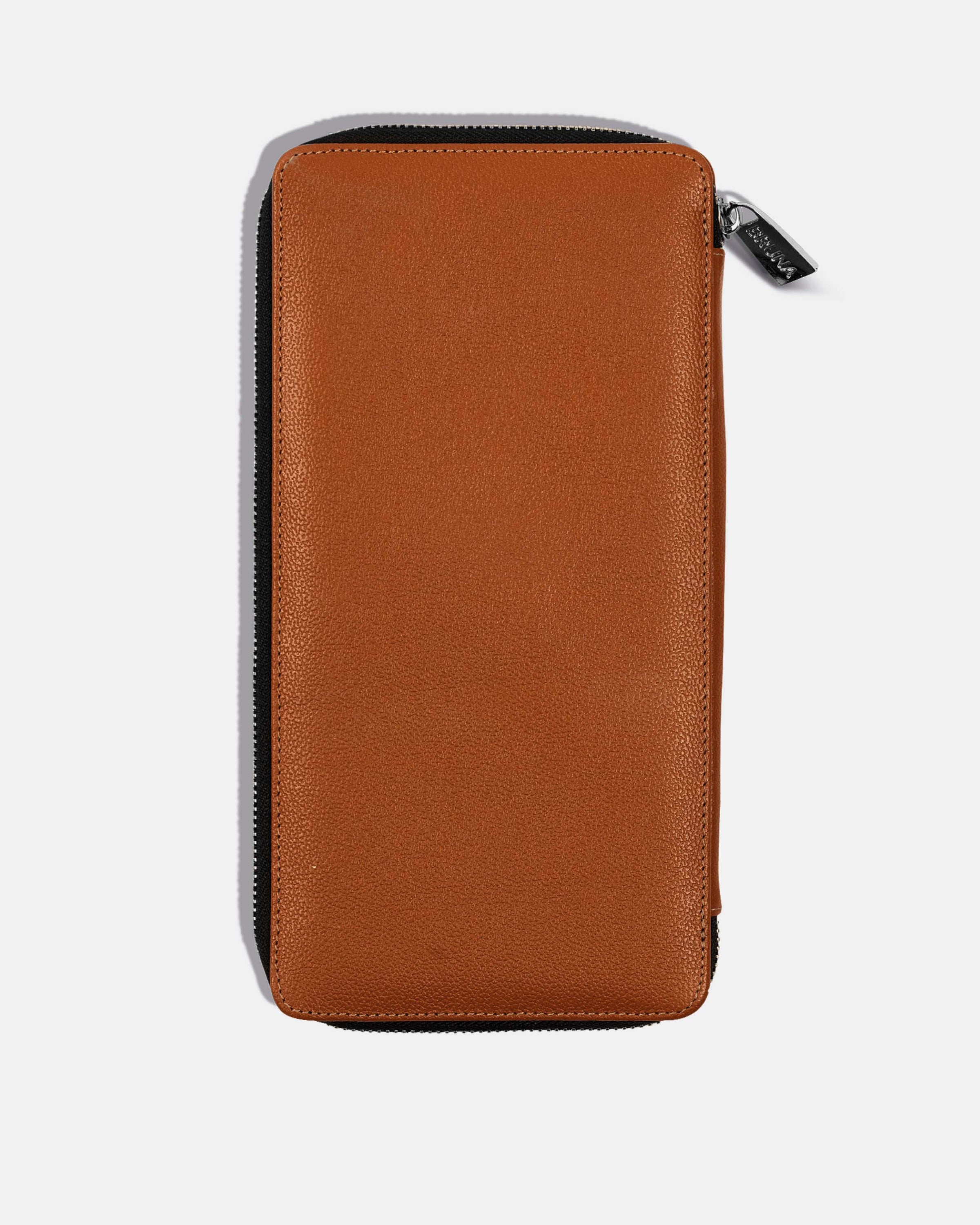 Funda con Cierre para 5 Pasaportes - Sahara Brown