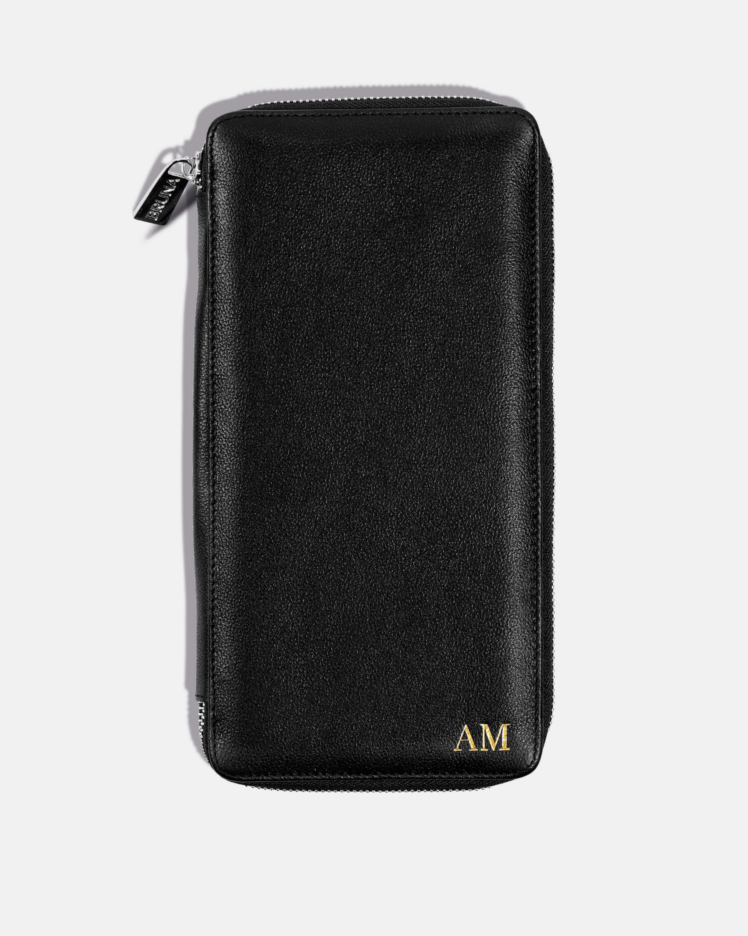 Funda con Cierre para 5 Pasaportes - Black Caviar