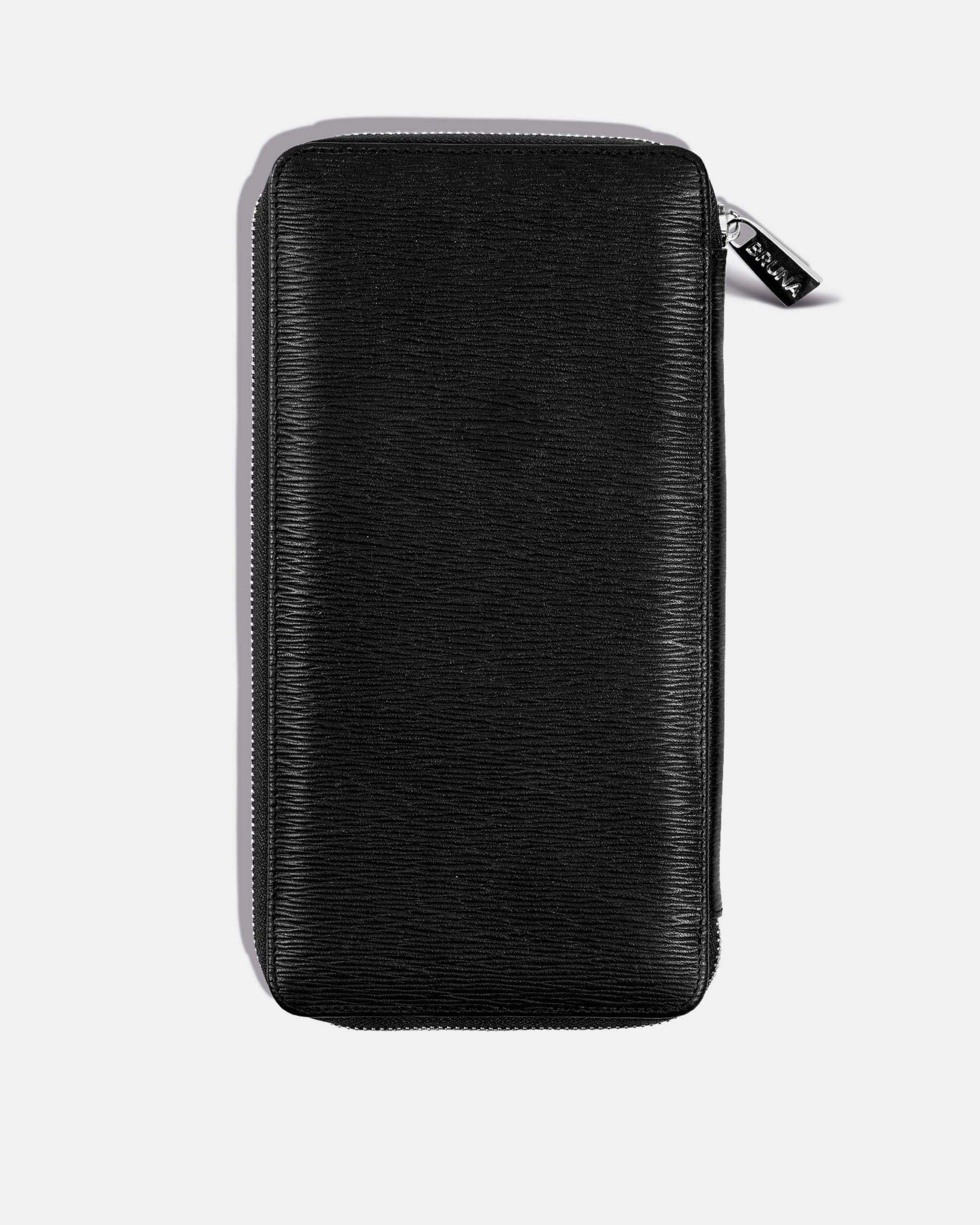 Zippered 5-Passport Holder - Black Phantom