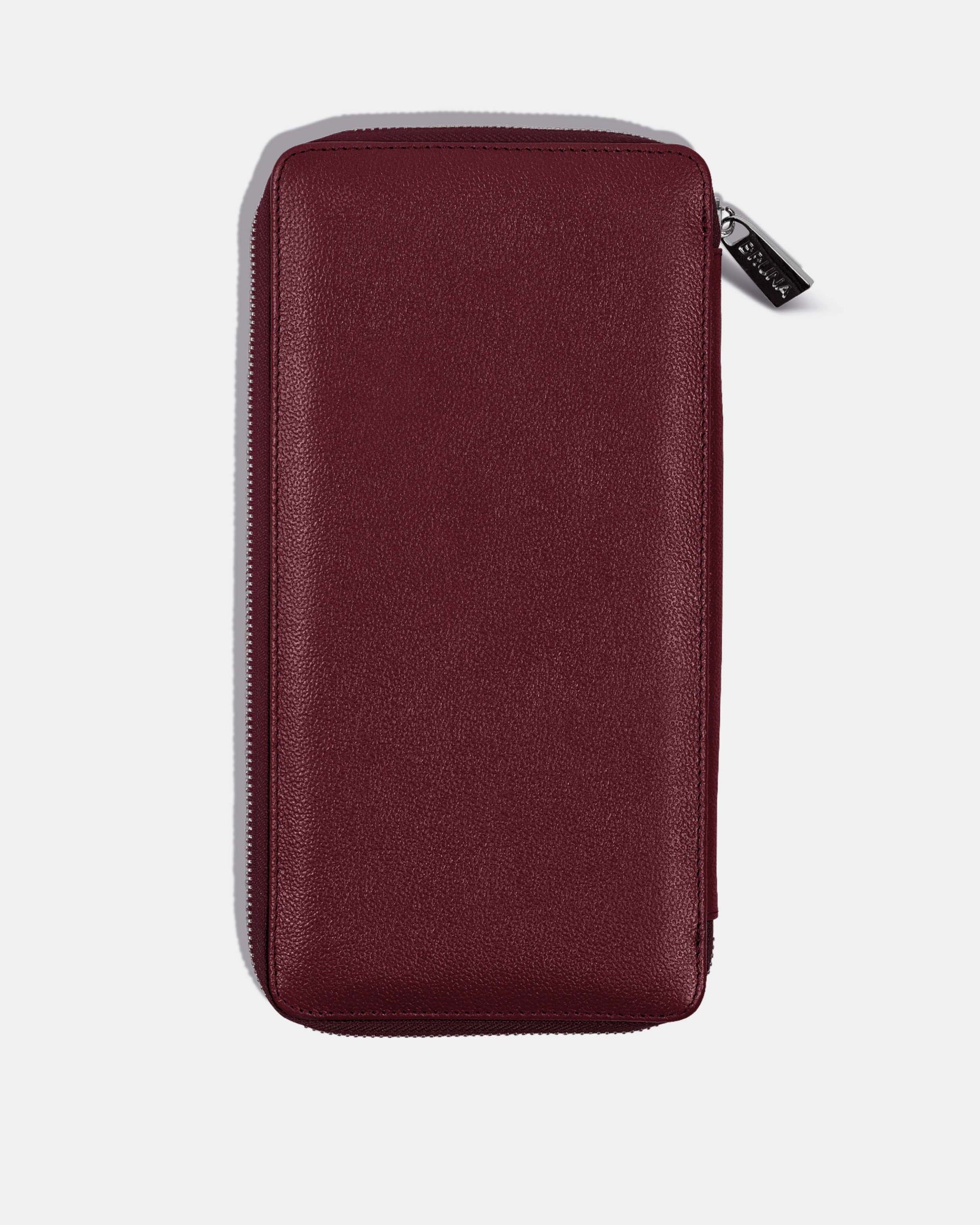 Funda con Cierre para 5 Pasaportes - Burgundy