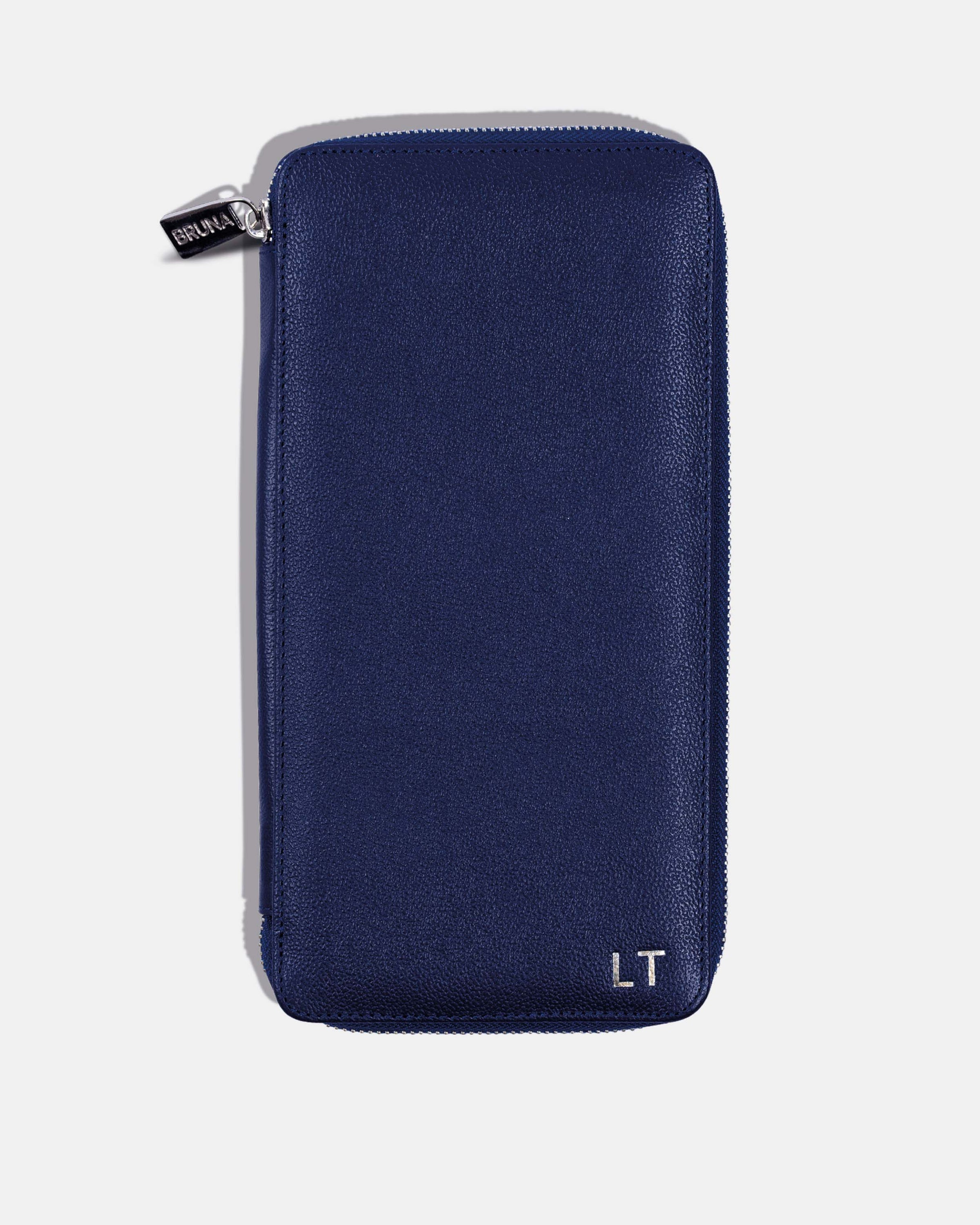 Funda con Cierre para 5 Pasaportes - Navy Blue