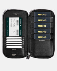Funda con Cierre para 5 Pasaportes - Black Caviar