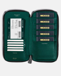 Funda con Cierre para 5 Pasaportes - Forest Green