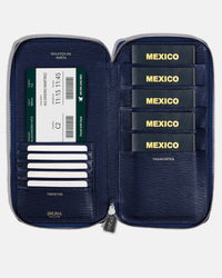 Zippered 5-Passport Holder - Navy Phantom